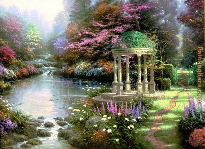 The Garden of Prayer painting - Thomas Kinkade The Garden of Prayer art painting